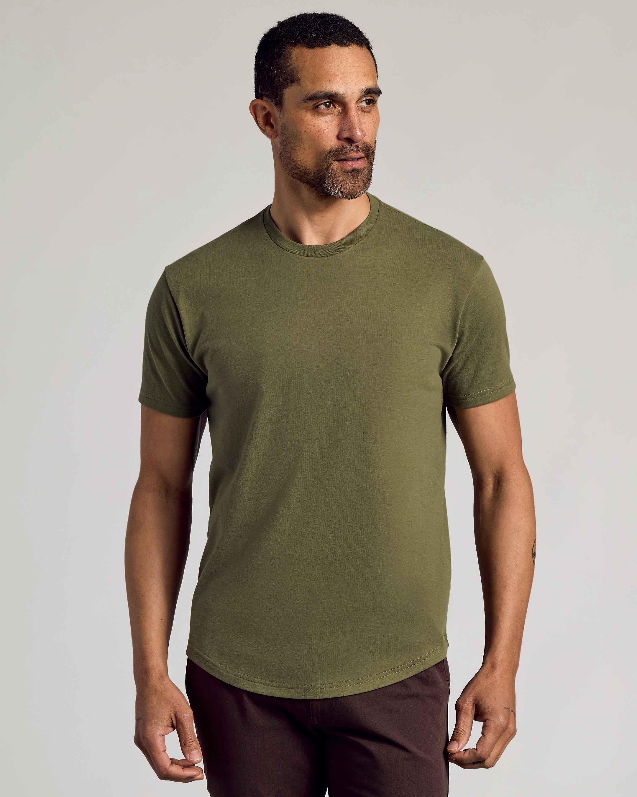 The Staple Curved Hem Classic Crew Neck 3-Pack