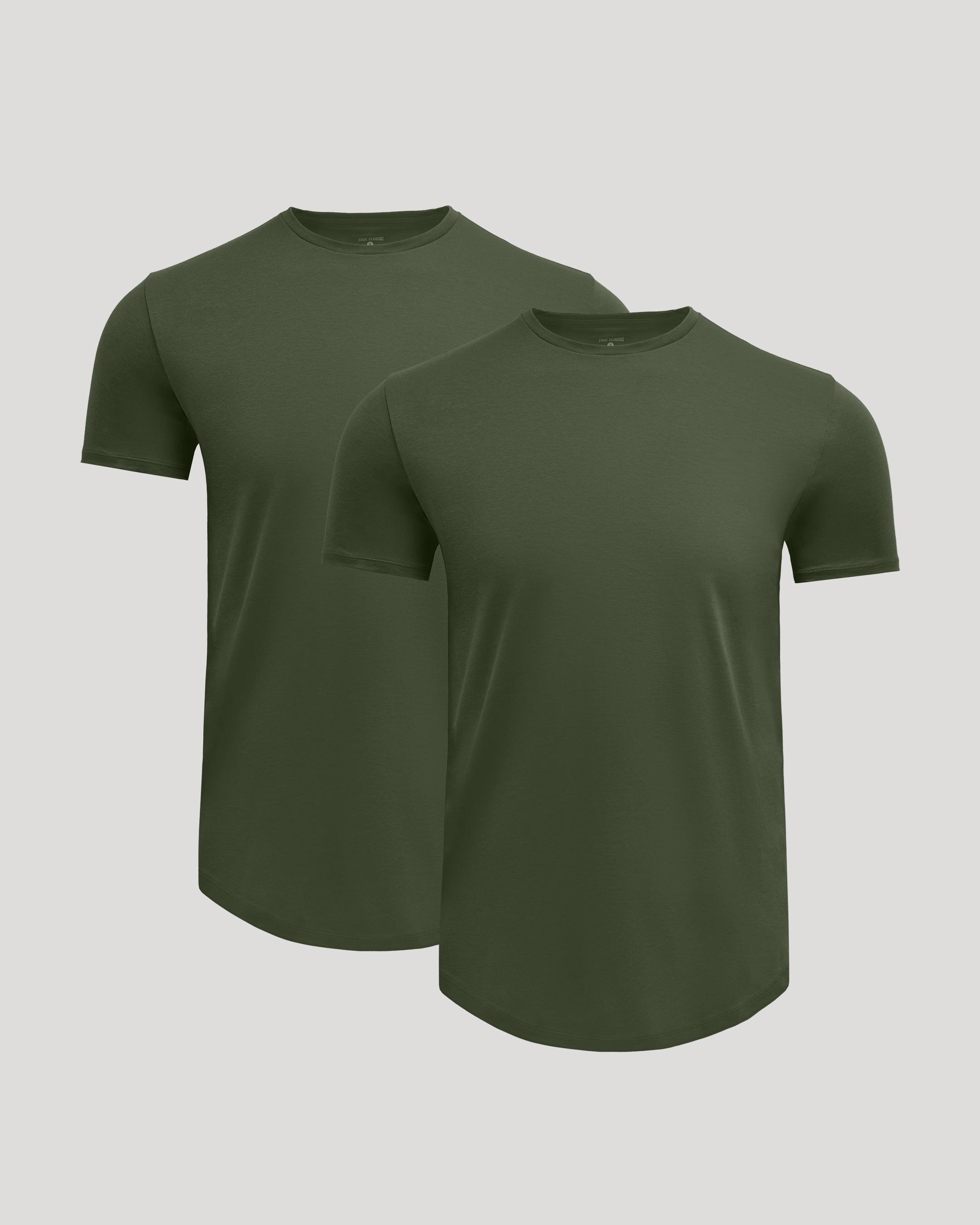 All Grove Pima Cotton Blend Curved Hem Crew 2-Pack