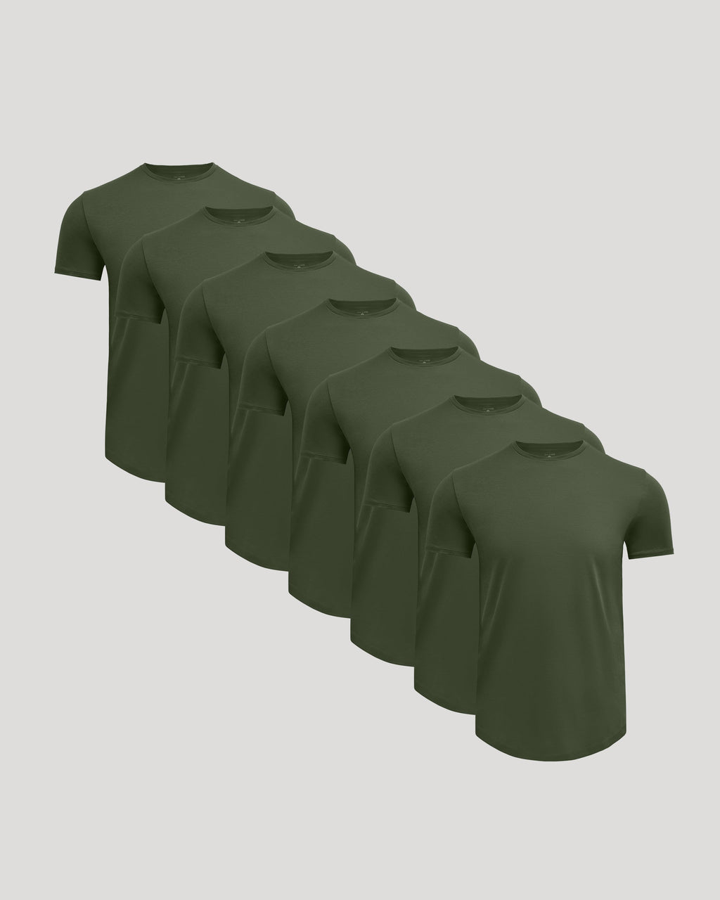 All Grove Pima Cotton Blend Curved Hem Crew 7-Pack