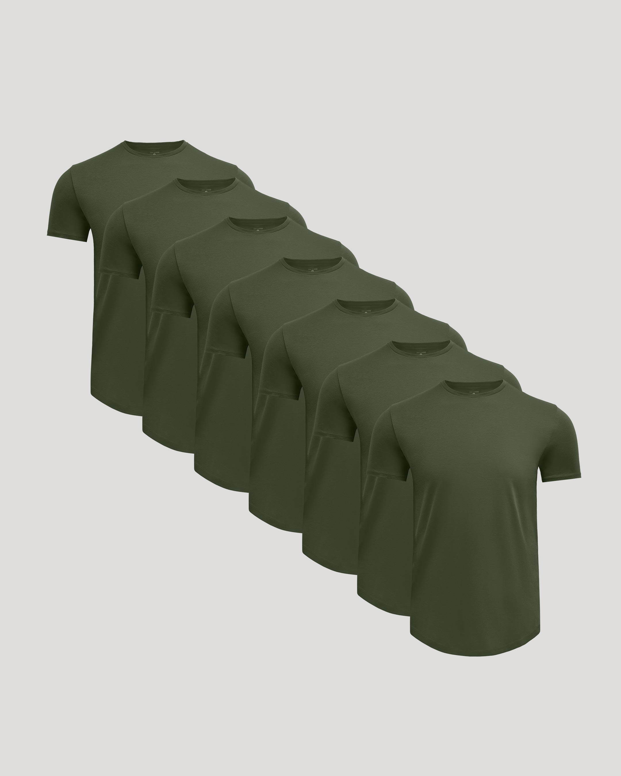 All Grove Pima Cotton Blend Curved Hem Crew 7-Pack