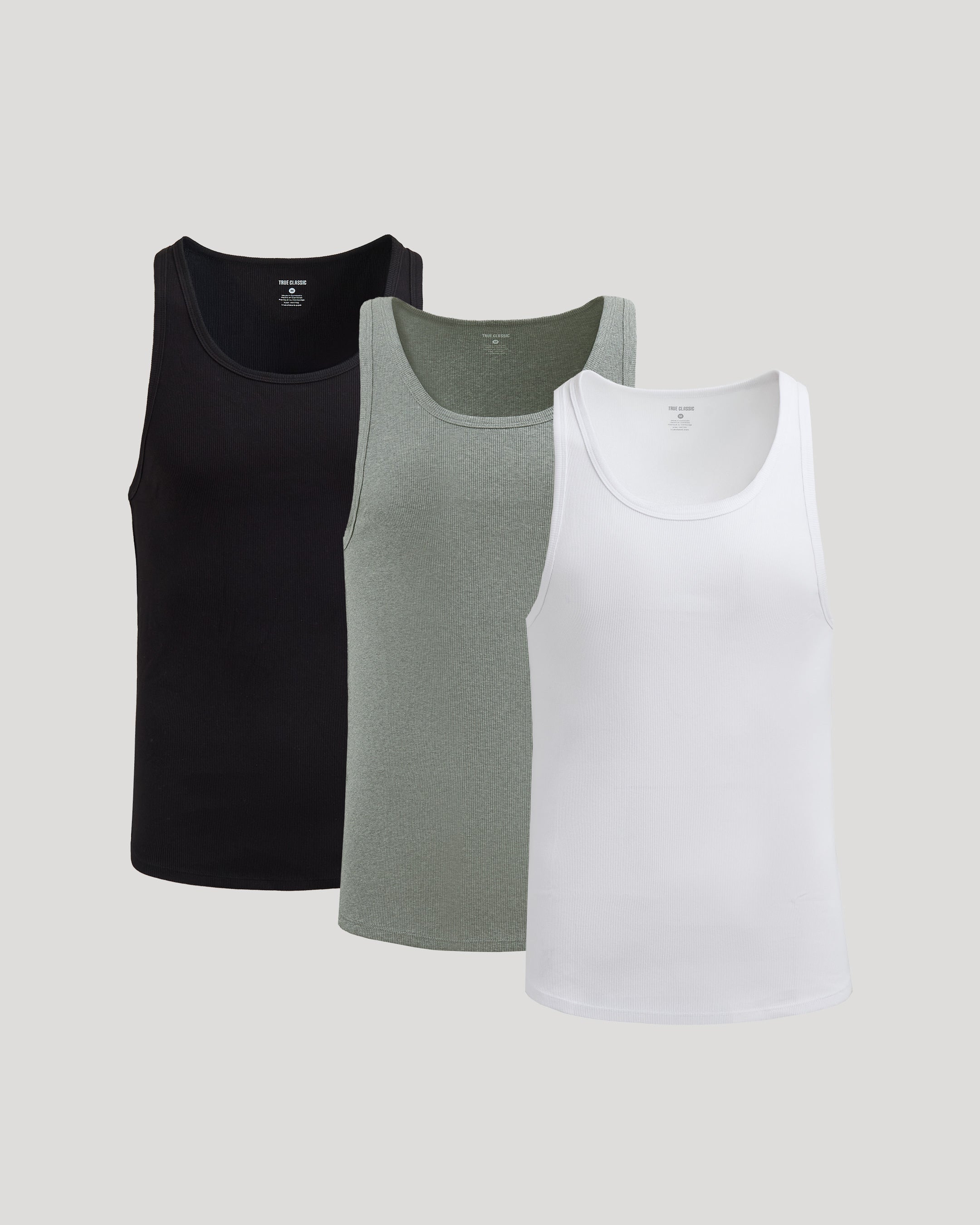 Ribbed Curved Hem Tank 3-Pack