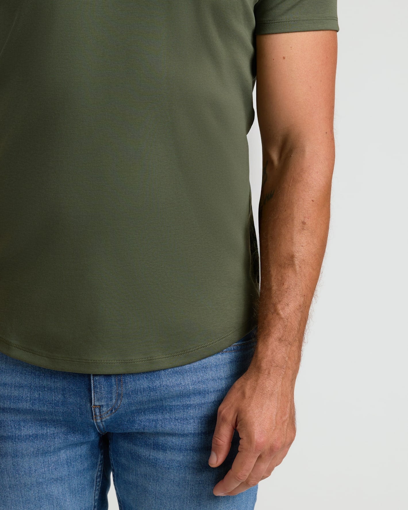 All Grove Pima Cotton Blend Curved Hem Crew 2-Pack