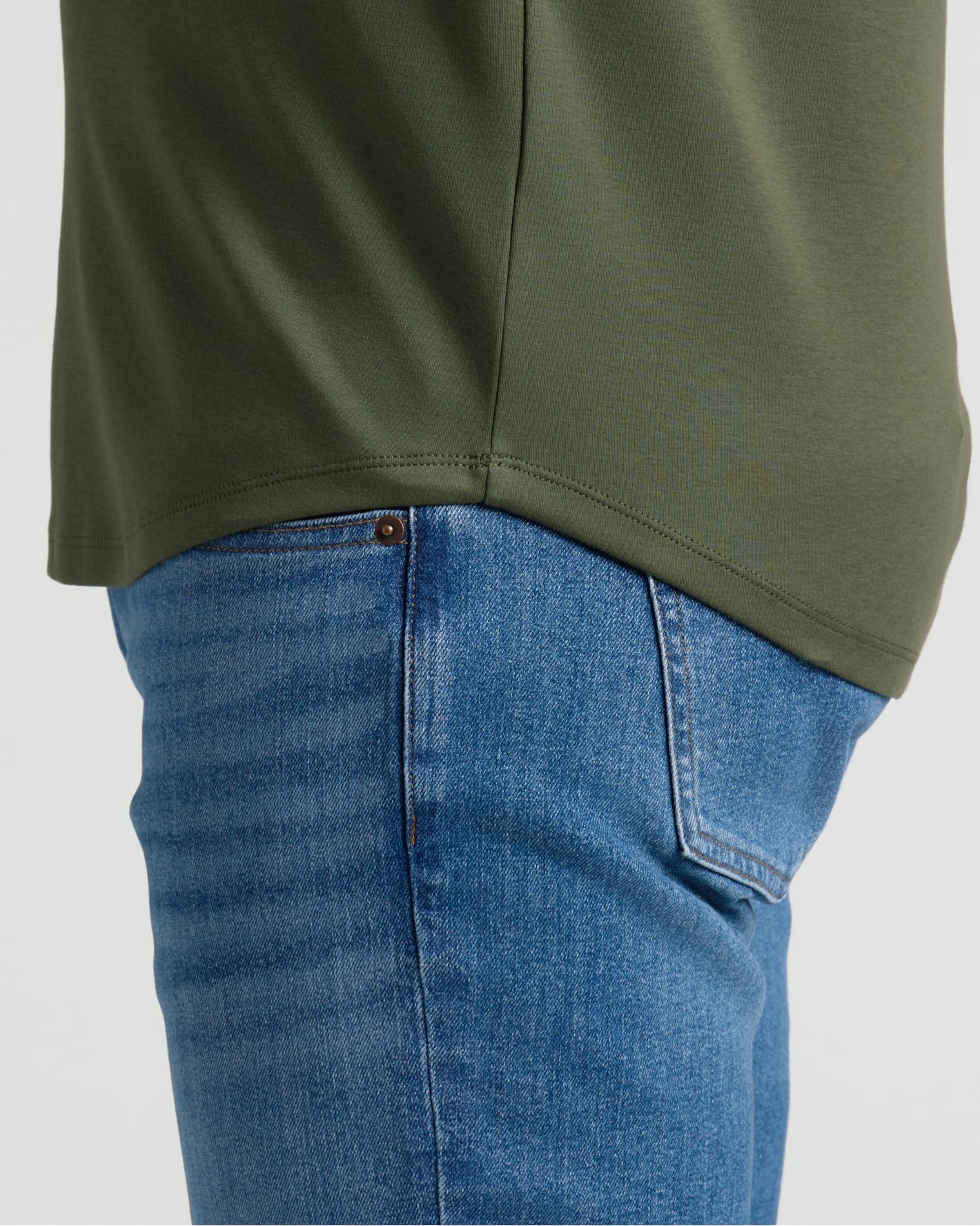 All Grove Pima Cotton Blend Curved Hem Crew 2-Pack