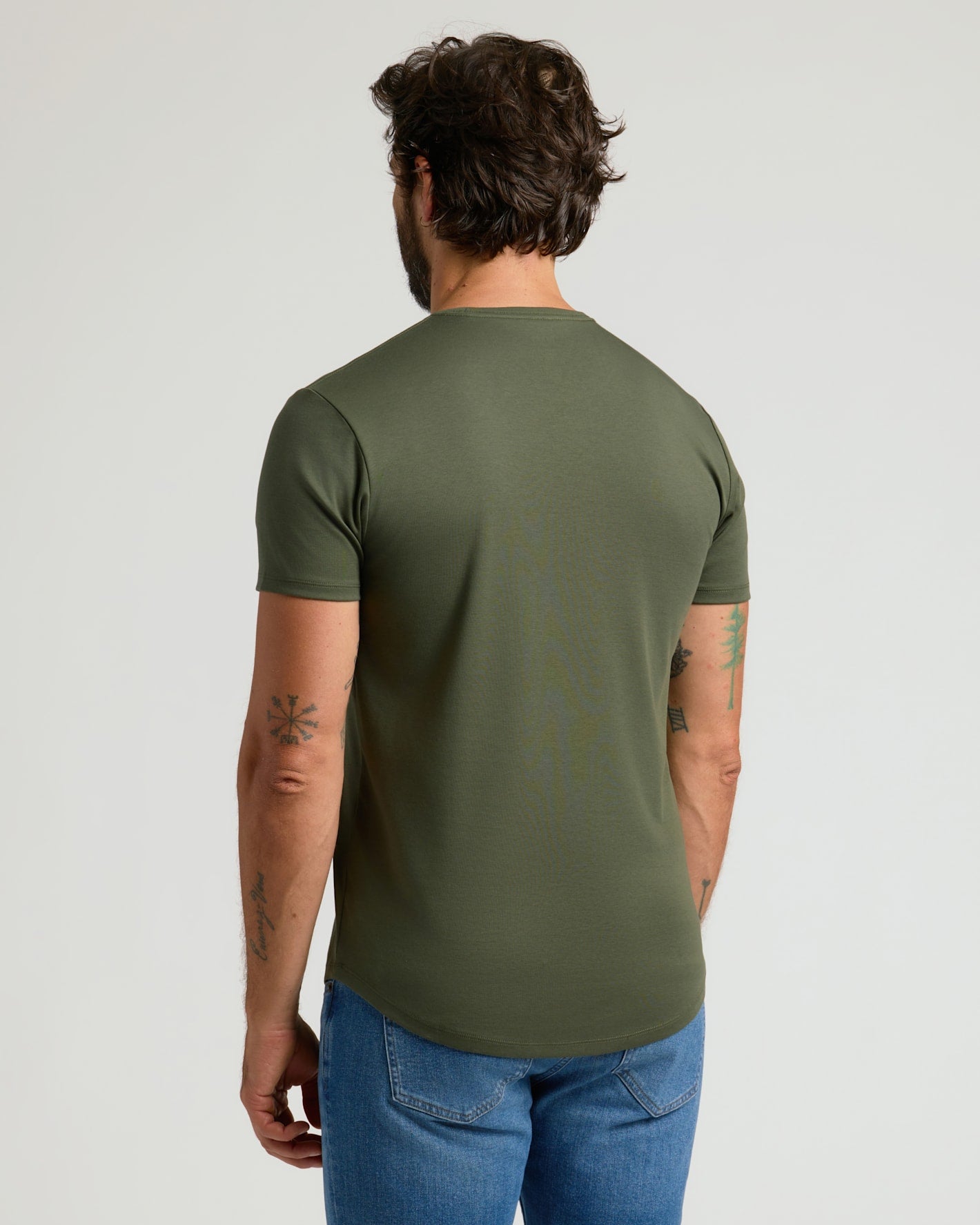 All Grove Pima Cotton Blend Curved Hem Crew 7-Pack