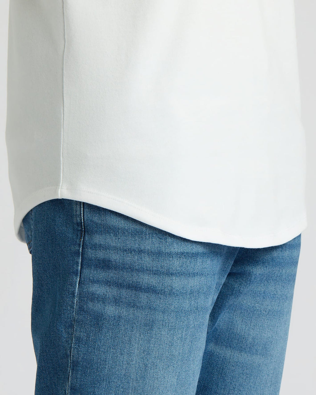All White Tall Heavyweight Curved Hem Crew 3-Pack