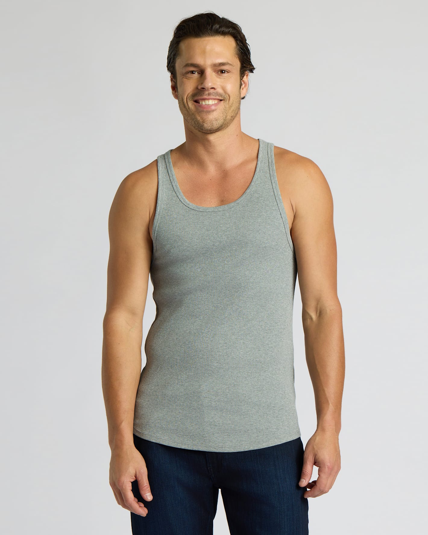 Ribbed Curved Hem Tank 3-Pack